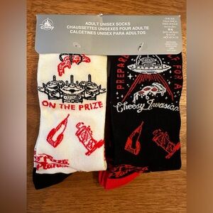 Pizza Planet Adult Unisex Socks - 2 pairs -NIB